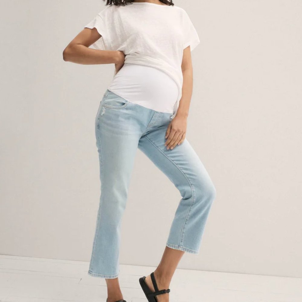 HATCH Over the Bump Straight Maternity Jean/ Color: Ultralight/ Size 26- NWT